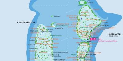 Мальдив арлын газрын зураг, байршил