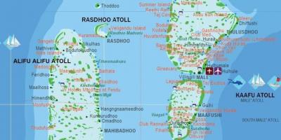 Мальдив улс дахь дэлхийн газрын зураг нь
