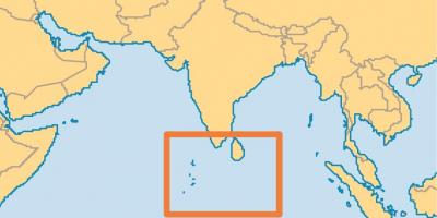 Мальдив арал байршил дээр дэлхийн газрын зураг